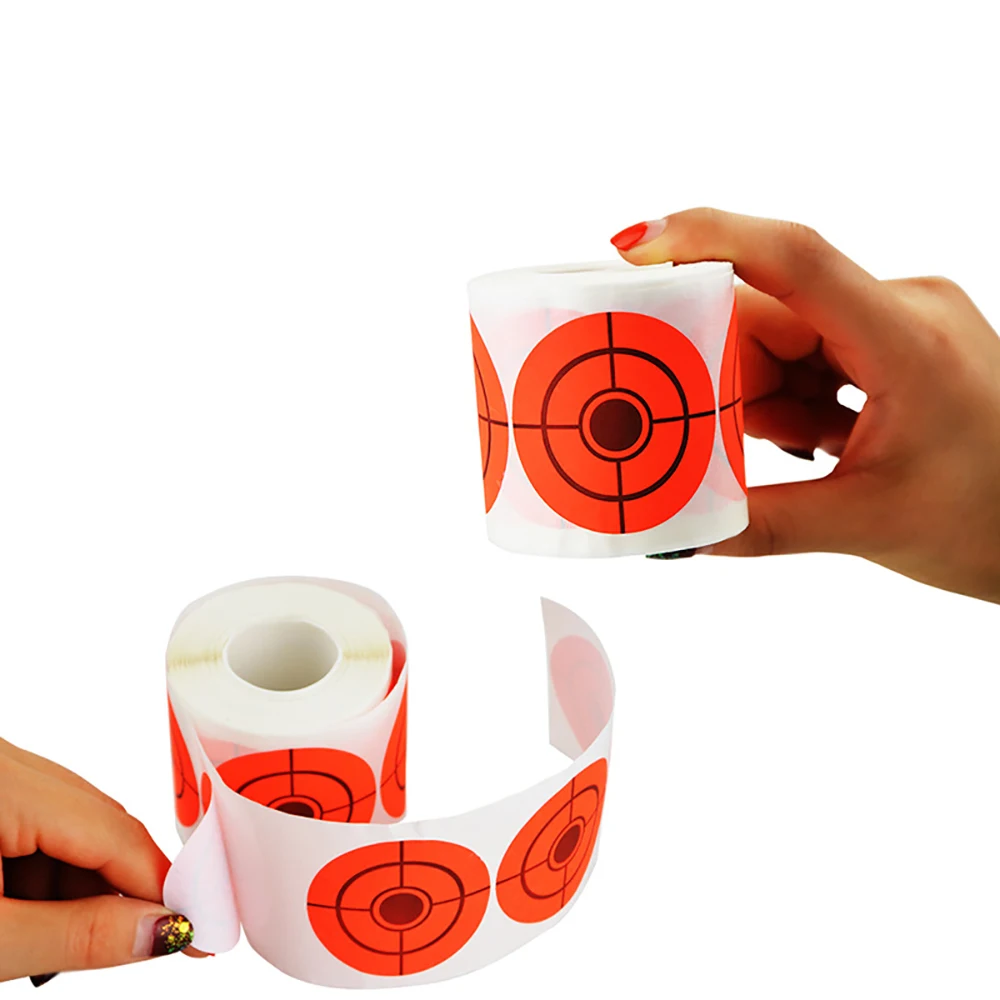 

Self-Adhesive Shooting Paper Target Shooting Target Sticker Roll Fluorescent Orange Tube 250 Sheets 5mm Or Hunting Practice Set