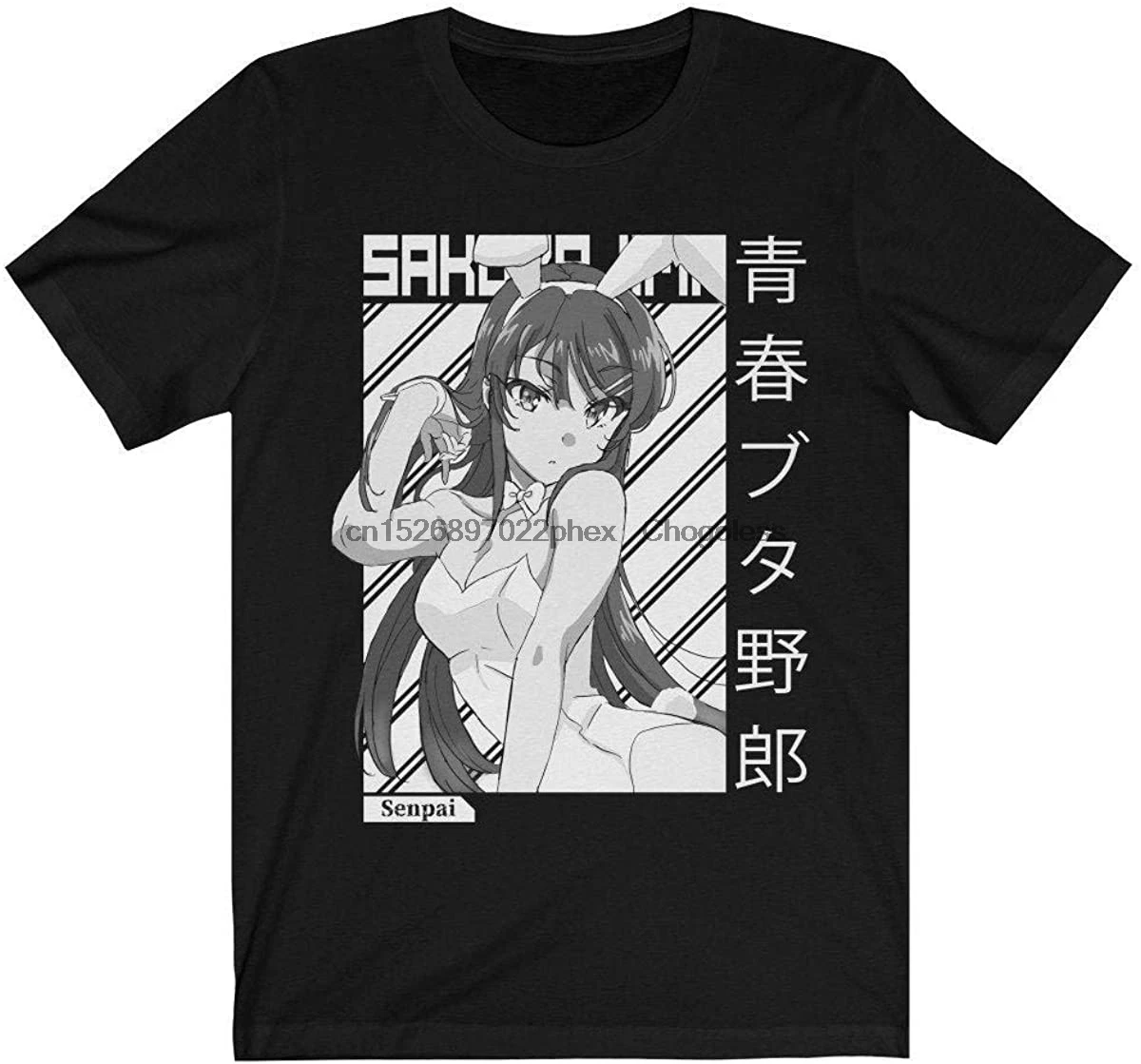 Аниме рубашка Mai Sakurajima Rascal Not Dream of Bunny Girl Senpai манга Tee AoButa аниме уличная одежда
