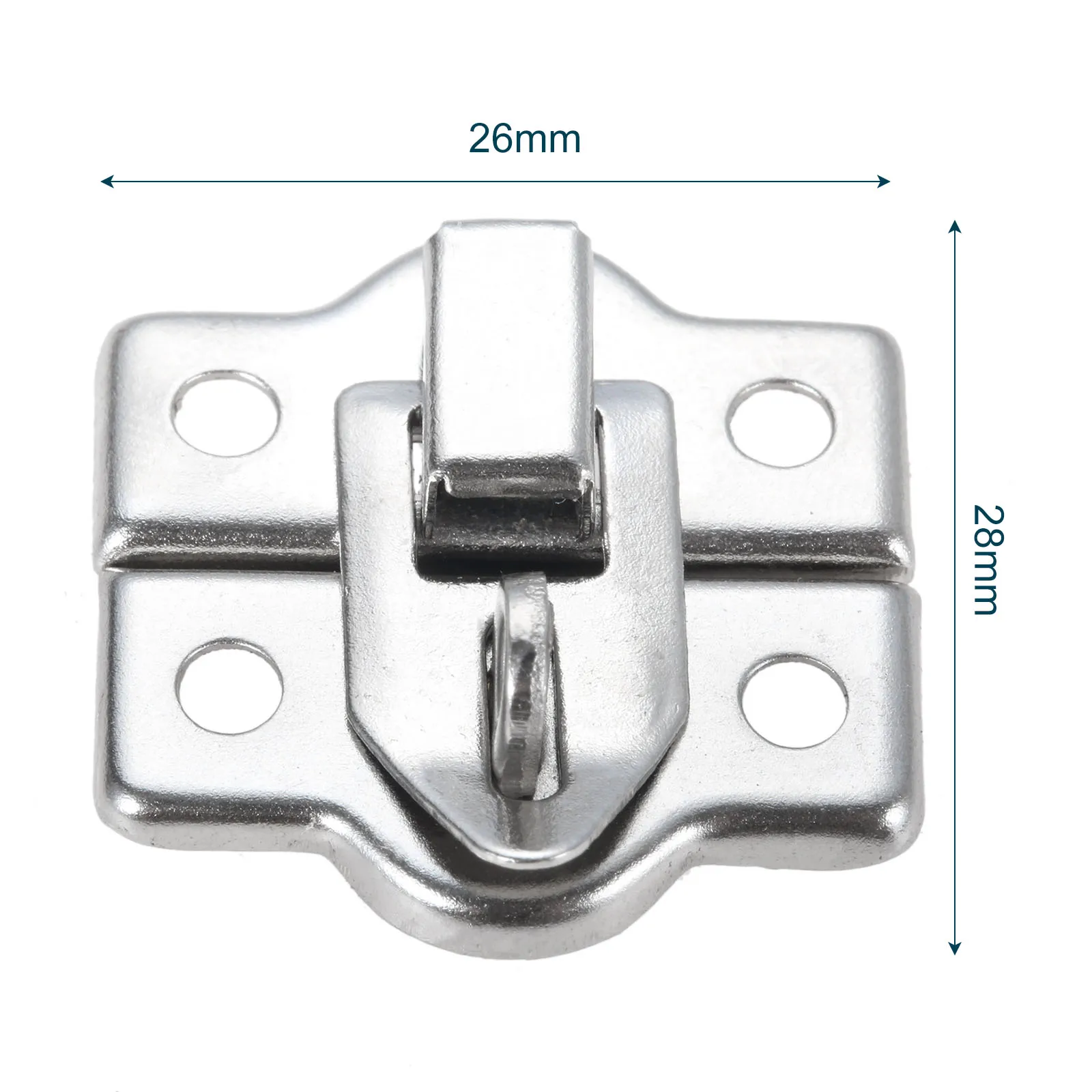 

DRELD 10pcs Mini Jewelry Chest Gift Wine Wooden Box Case Toggle Latch Suitcase Hasp Hook Can Lock Lockable with screws 26*28mm