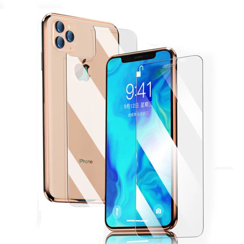 Закаленное стекло для iPhone 11 XS MAX Xr X S 8 7 6 Plus SE 2020 12 Pro Max защита экрана Переднее и