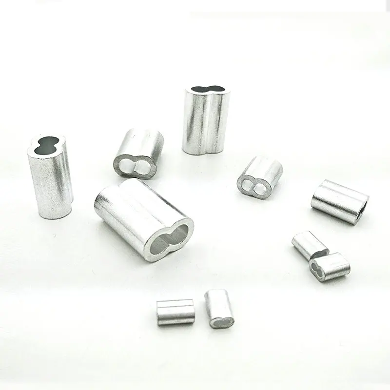 50 шт. алюминиевые муфты ОБЖИМНАЯ муфта с двойным отверстием 8 форм Овальный зажим