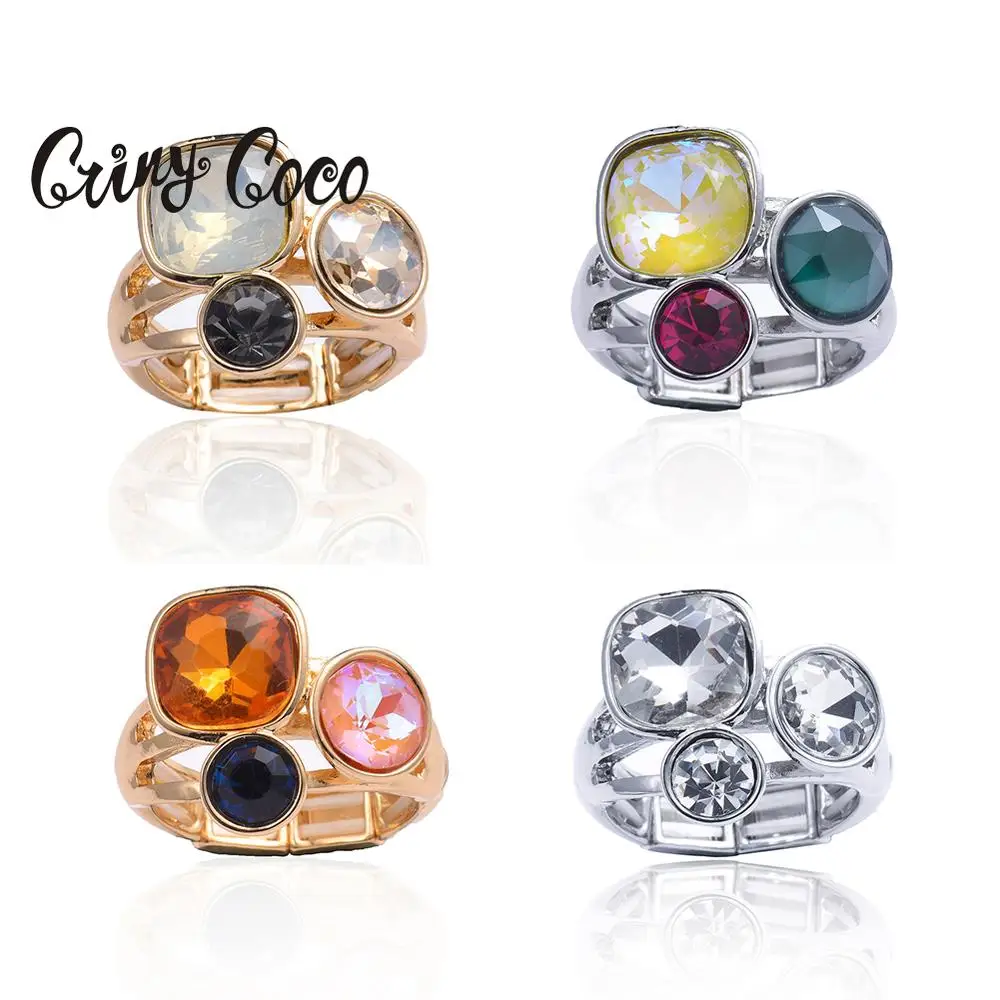 Cring Coco 2020 модные геометрические кольца для женщин трендовые Большие женские из