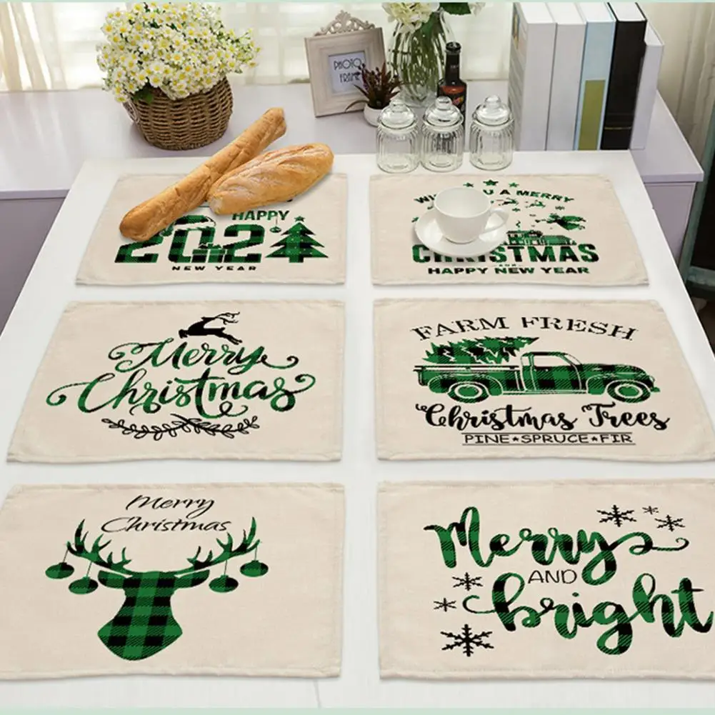 

Anti-fade Practical Christmas Themed Pattern Coaster Decor for Home