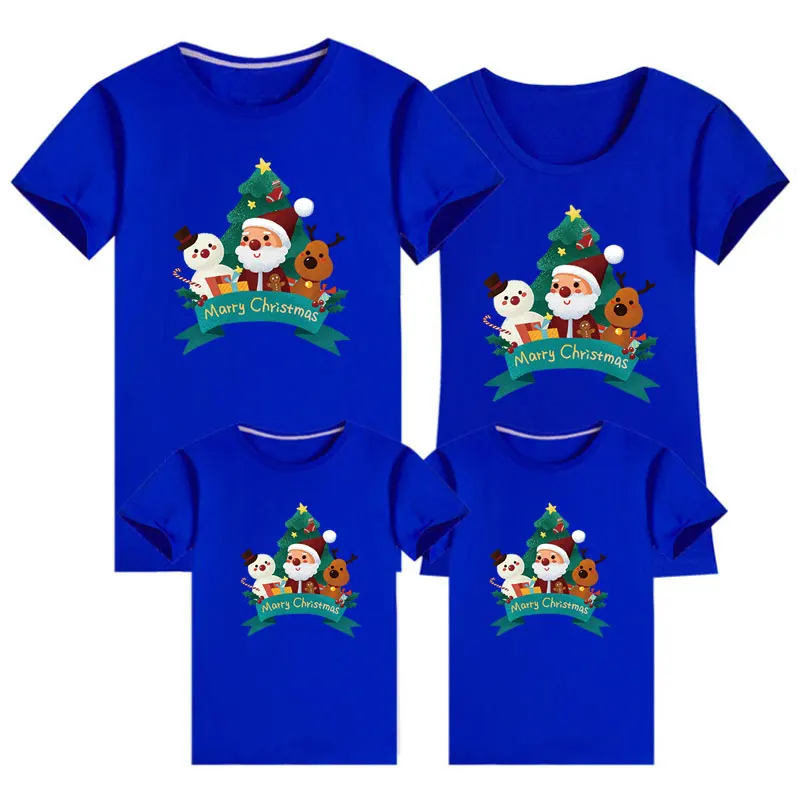 2021 moda de Navidad pap&aacute; mam&aacute; ni&ntilde;os familia coincidentes trajes Madre Padre beb&eacute; camiseta ropa para familia regalo de A&ntilde;o Nuevo-1