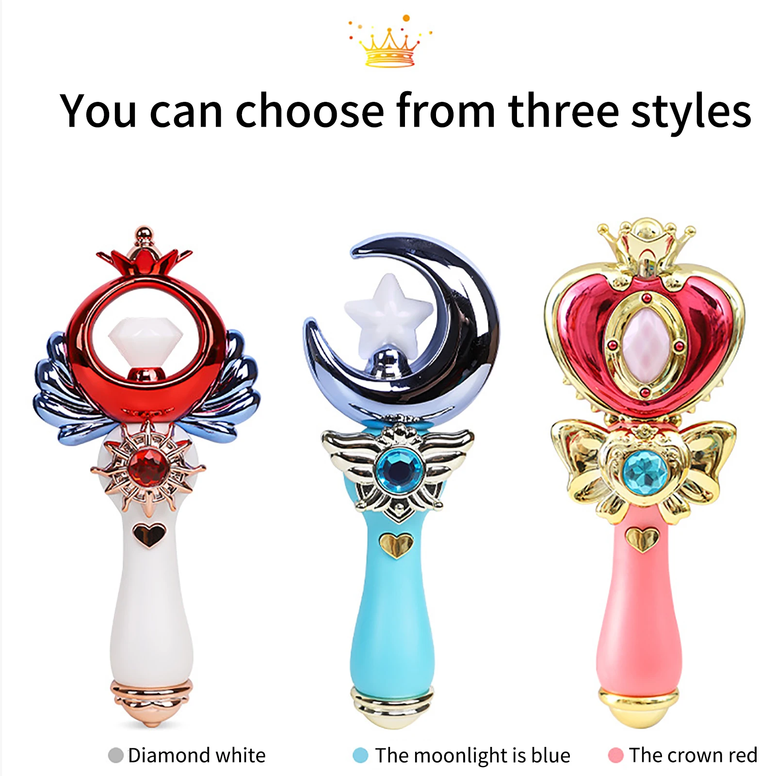 

2021 Luminous Projection Toys LED Night Light Magic Wand With Music Flash Shine Glow Stick Creative Gifts For Children Kids Girl