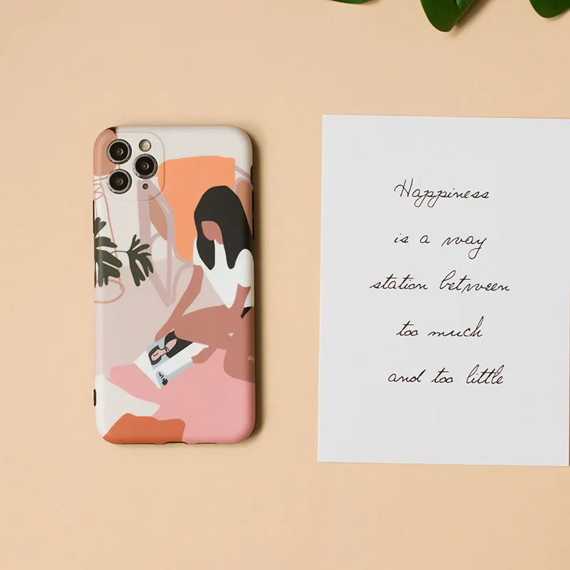 

Retro magazine woman girls art painting Phone Case For iPhone 11 Pro Max case Cute cover for iPhone XS XR X 7 8 Plus 7Plus Case