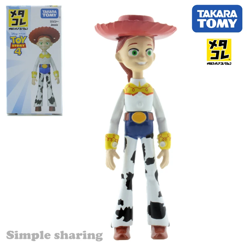 

Фигурка Takara Tomy Tomica Metakore Jessie, литые фигурки из металлического сплава, Pixar, История игрушек из Диснея, Детская миниатюрная кукла из аниме