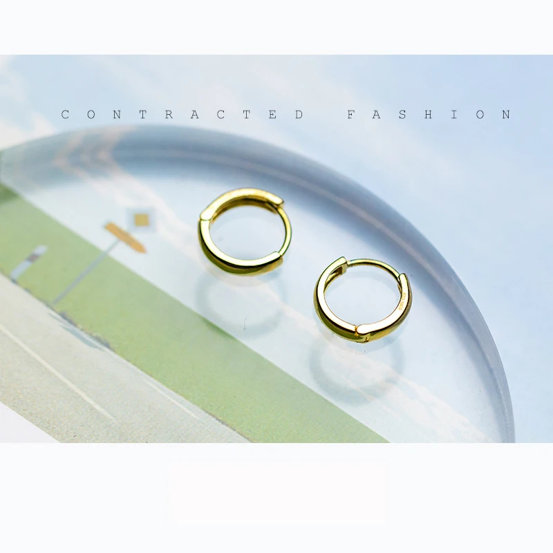 Женские серьги кольца из серебра 925 пробы 9 мм|Серьги-клипсы| |