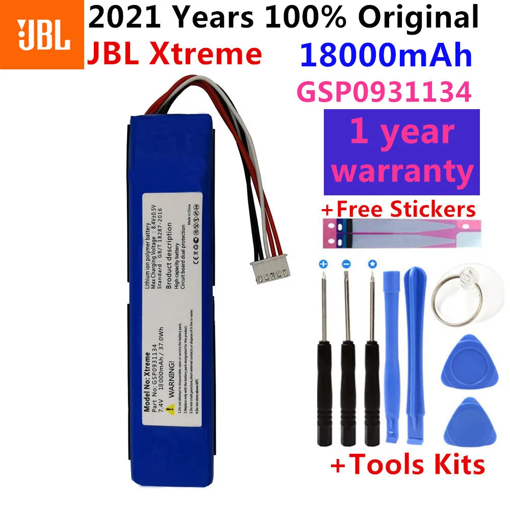 Bater&iacute;a 100% Original para JBL xtreme1 extreme Xtreme 1 GSP0931134, 18000mah, 37.0Wh, n&uacute;mero de seguimiento con herramientas-0