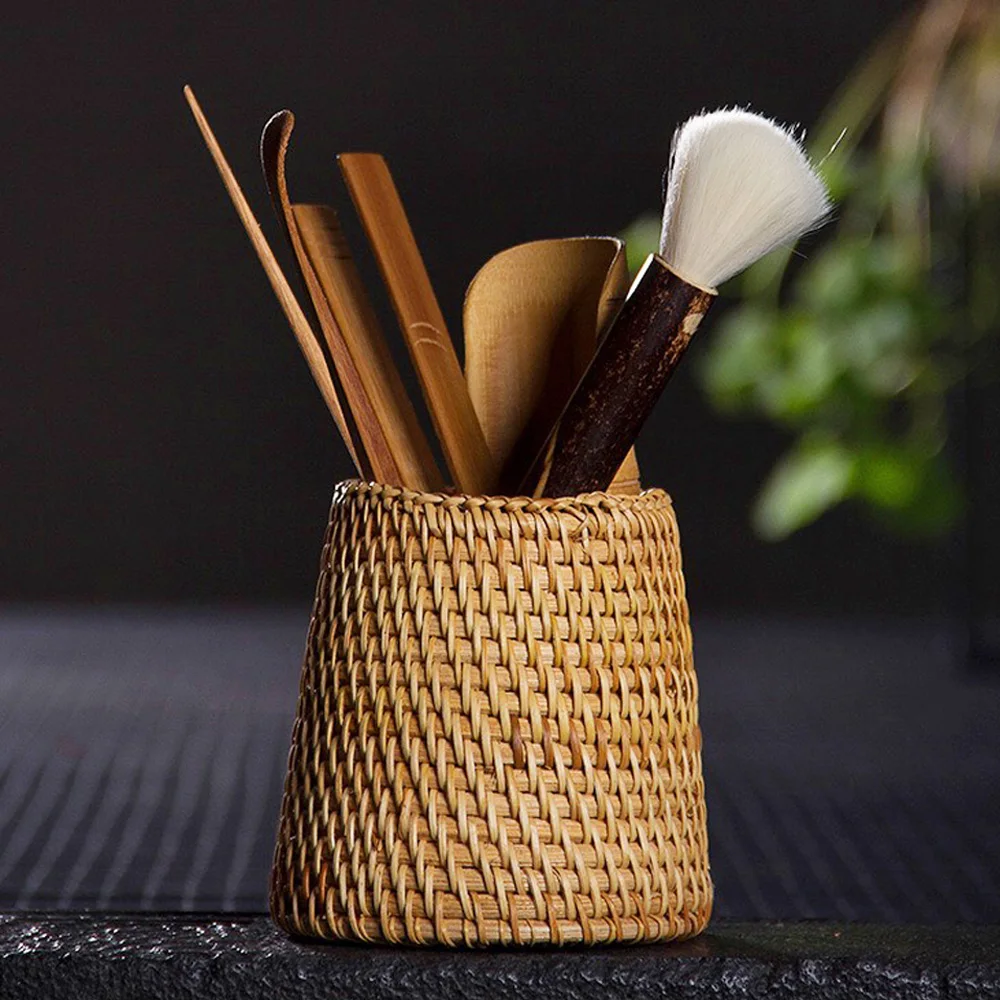 Ротанг и палочками для еды совка ложки баррель ужин Ножи вилка кисти макияжа