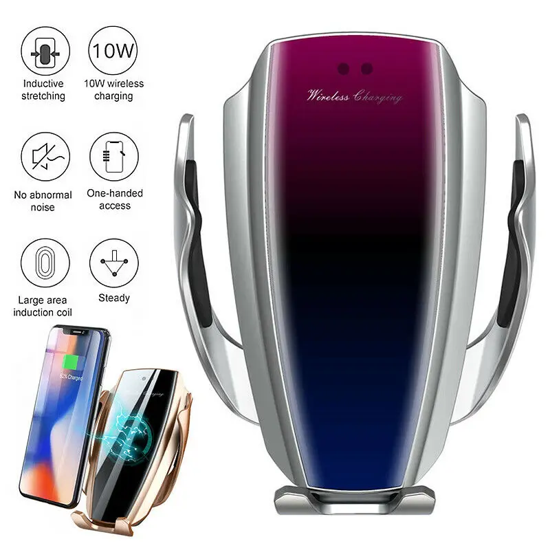 Автомобильное беспроводное зарядное устройство для iPhone XS Max XR X 8 Samsung S9 S8 S10