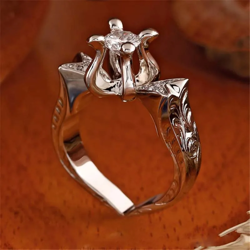 Кольцо манжета женское из нержавеющей стали с цветами розы|Кольца| |