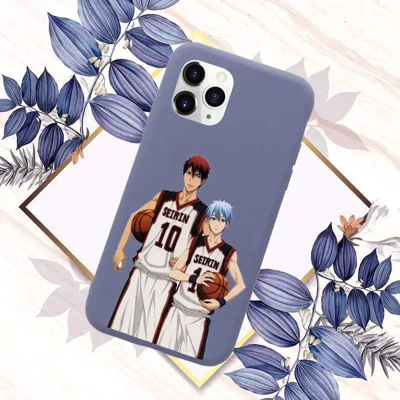 

Kuroko No Basket Anime Phone Case Purple Candy Color for iPhone 11 12 mini pro XS MAX 8 7 6 6S Plus X SE 2020 XR
