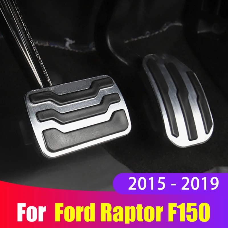 

Car Non-Drilling Accelerator brake pedal Cover Aluminum pads Interior Refit For Ford Raptor F150 2015 2016 2017 2018 2019
