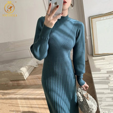 Smthma-suéter de cuello alto para mujer...