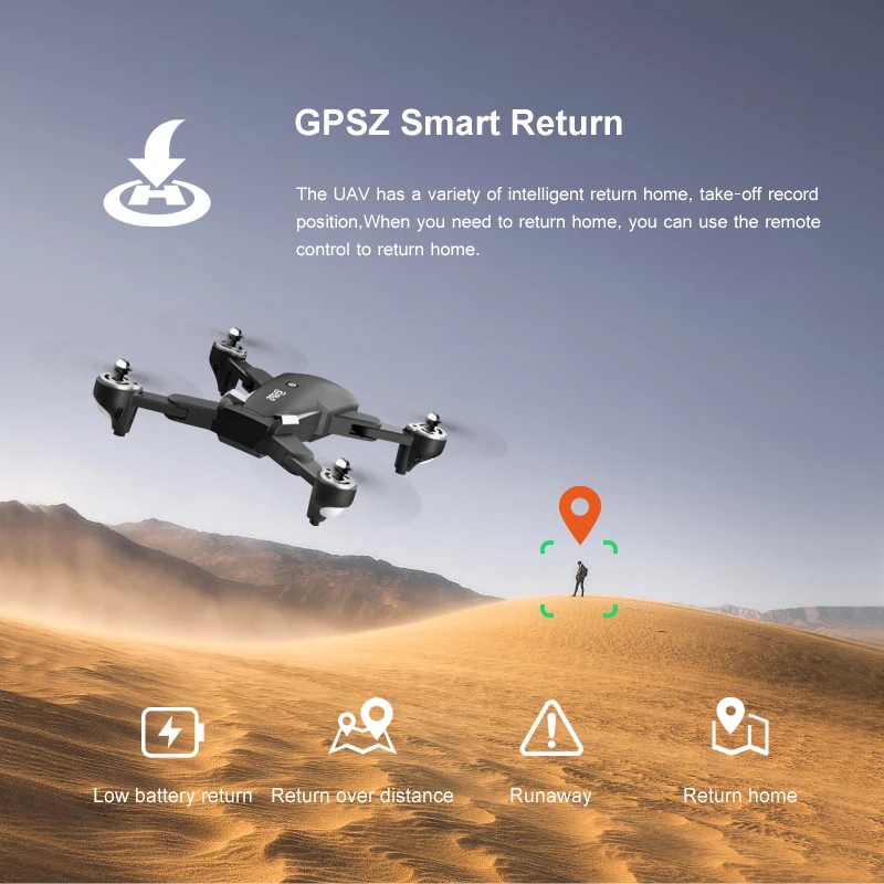 Радиоуправляемый Дрон-вертолет NYR KK7 с HD-камерой 4K/6K GPS Wi-Fi FPV складной Дрон