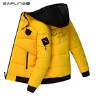 Парка мужская зимняя с капюшоном и надписью, утепленный пуховик, Повседневная Верхняя одежда на молнии, теплая верхняя одежда в стиле Харадзюку