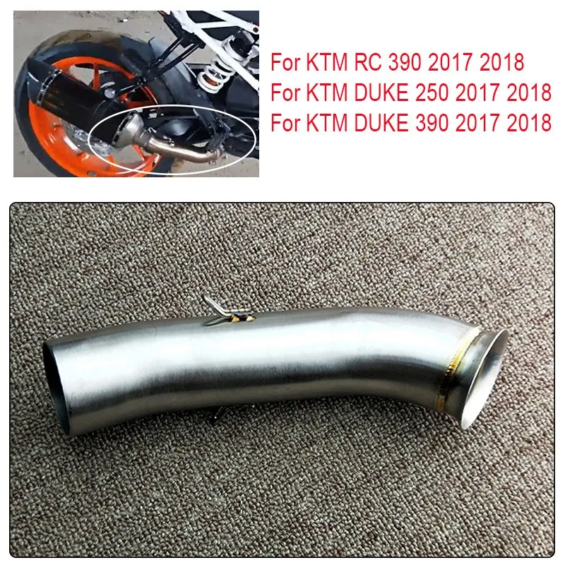 Средняя выхлопная труба мотоцикла скольжения на ссылку трубы для DUKE 390 250 125 DUKE390