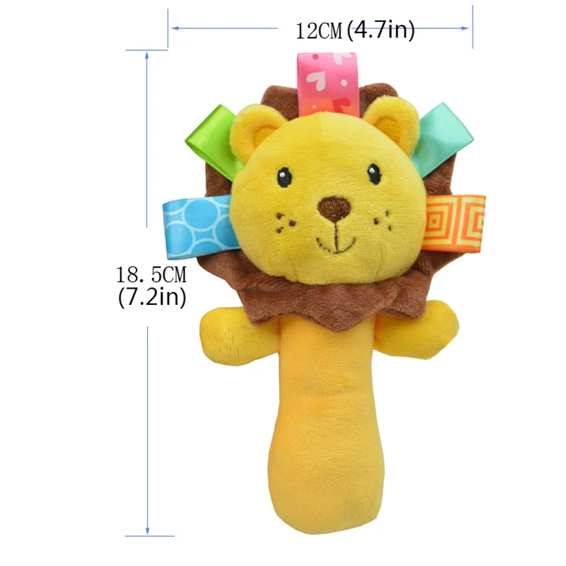 

Newborn Baby 0-12 Months Cartoon Animal Baby Plush Rattle Mobile Bell Toy Infant Toddler Early Educational speelgoed