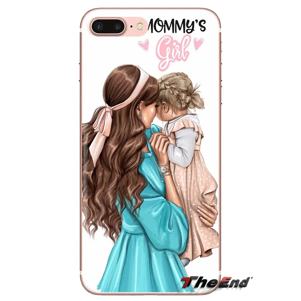 Для samsung Galaxy S3 S4 S5 мини S6 S7 край S8 S9 S10 Plus Note 3 4 5 8 9 каштановые волосы для маленьких
