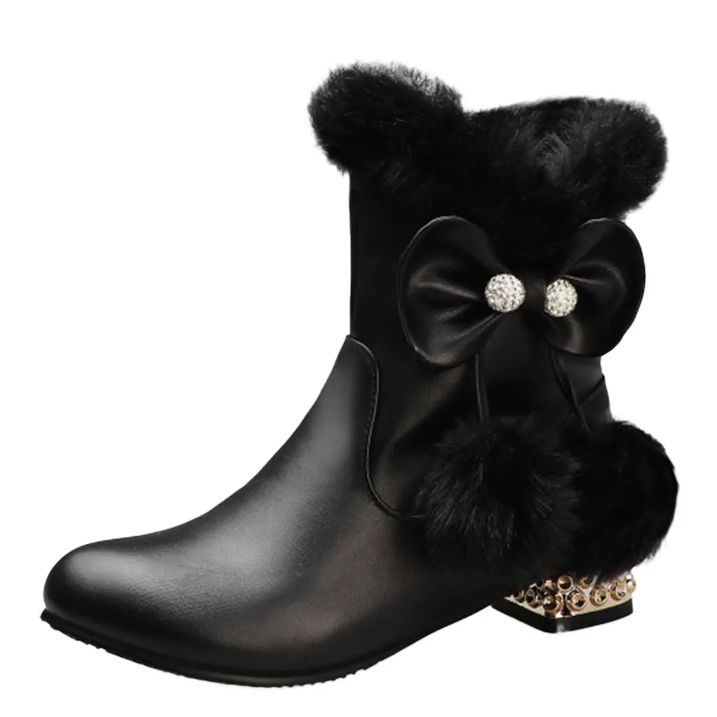 Женские резиновые сапоги для отдыха однотонные с бантиком и помпонами сезон