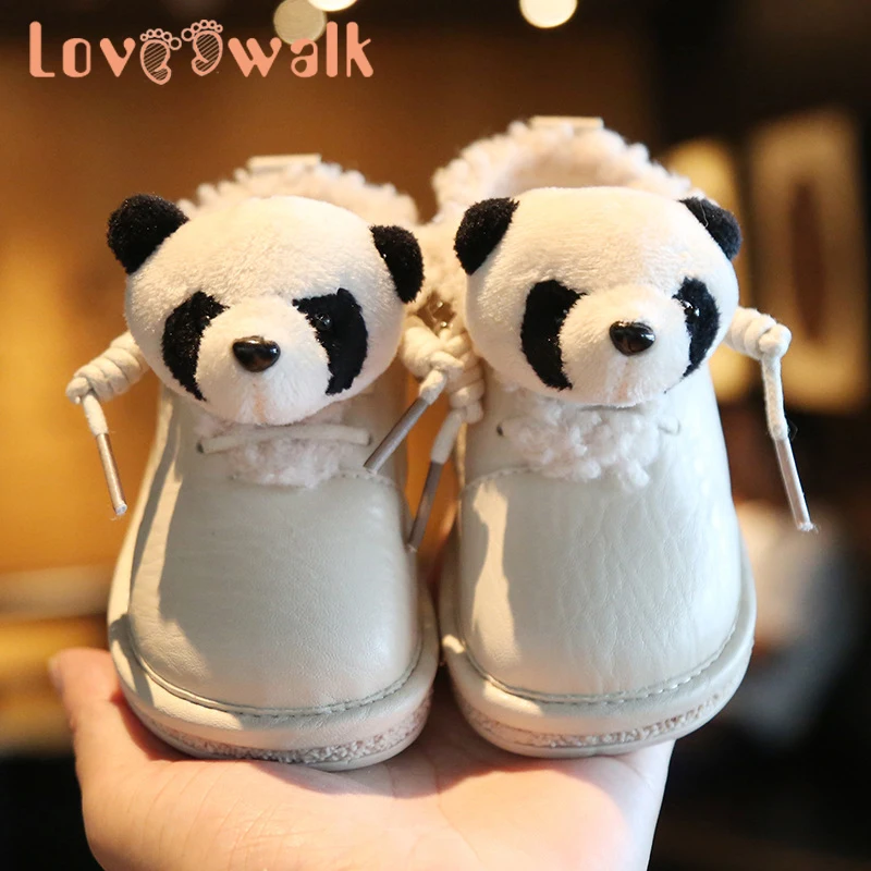 Зимние сапоги для девочек Водонепроницаемая детская обувь с милым мультяшным 3D
