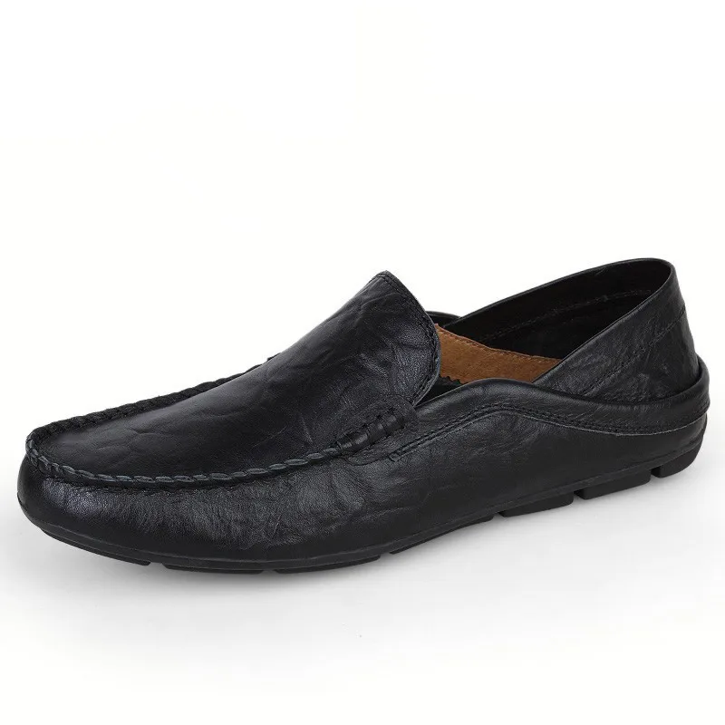 

JINTOHO big size 35-47 slip on casual men loafers spring and autumn mens moccasins shoes genuine leather men's flats shoes