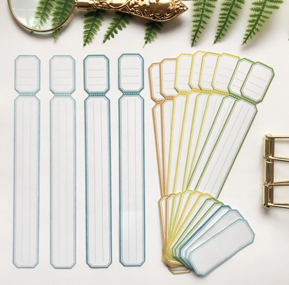 24 шт./пакет Винтаж пустая этикетка лейбл прямоугольник Стикеры DIY ремесло