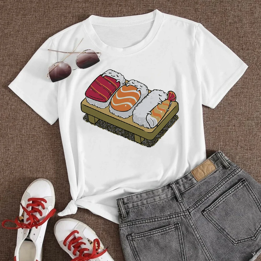 

Harajuku Style Women T Shirts Japanese Exquisite Sushi Graphic Printed Tshirt Fashion shirt 2021 New Arrivals ClothesTop