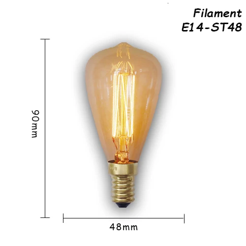 6 шт./партия edison светильник лампочка E27/E14 старинные лампы 110 V/220 В ампулы для дома/мебель для спальни/мебель для гостиной Декор 40 Вт/60 Вт можно использовать энергосберегающую лампу или светодиодную лампочку