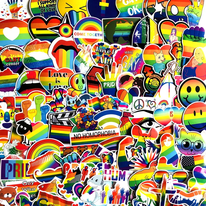 100 шт Радуга ручной светоотражающие наклейки для автомобиля Стикеры Наклейка ПВХ