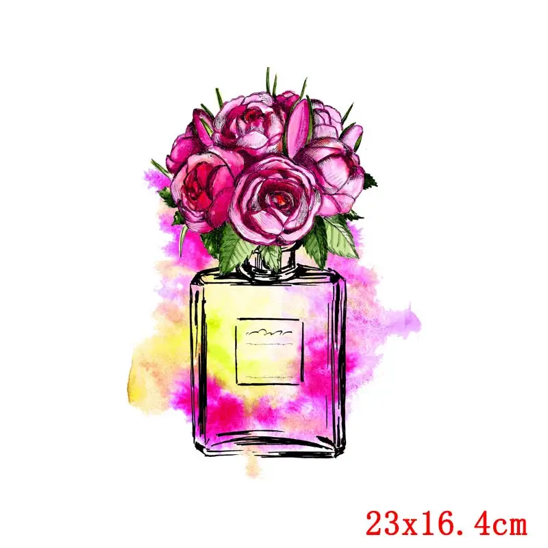 Сделай Сам флакон цветок духи патчи аппликация на одежде железо переноске для