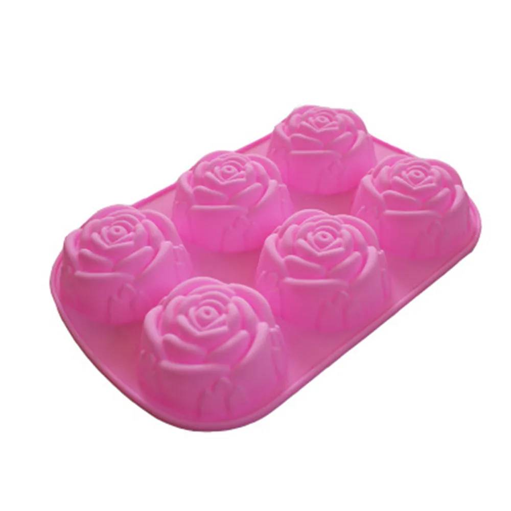 FDA Grade Цветочная розовая силиконовая форма для помадки формы выпечки тортов