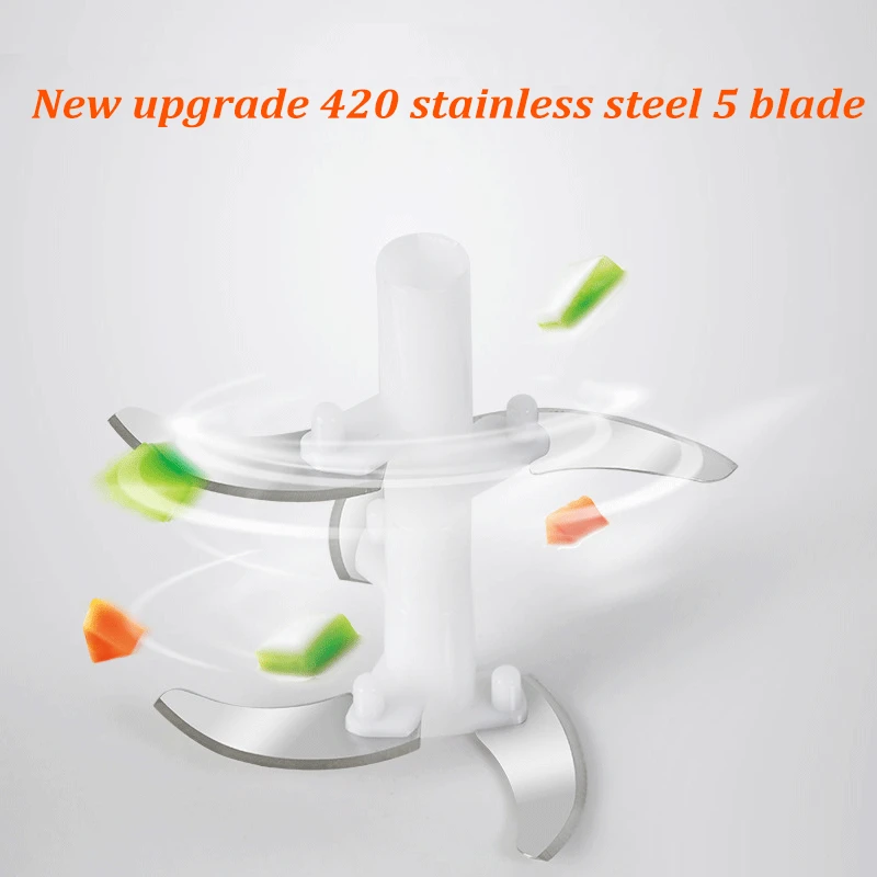 Блендер 900 мл Ручной Кухонный комбайн большой емкости безопасный измельчитель