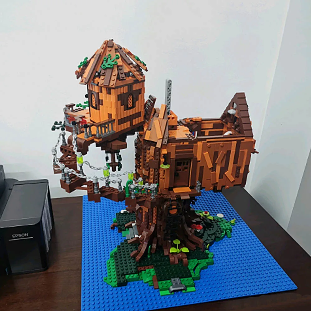 

Pre-sell Ideas Expert Creator Tree House Model 3958PCS Moc Modular Bricks Cherry Blossoms Model Market Street Buliding Blocks