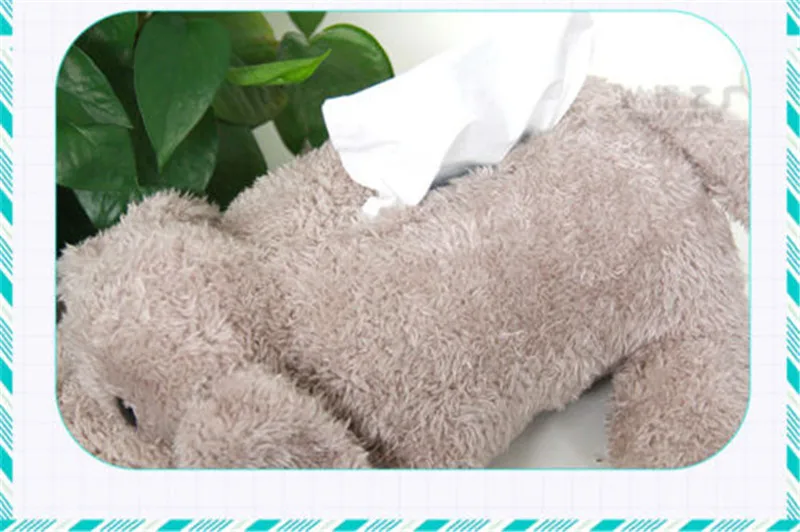 Мягкие Плюшевые коробки для салфеток Держатель новизны Коричневый Милый