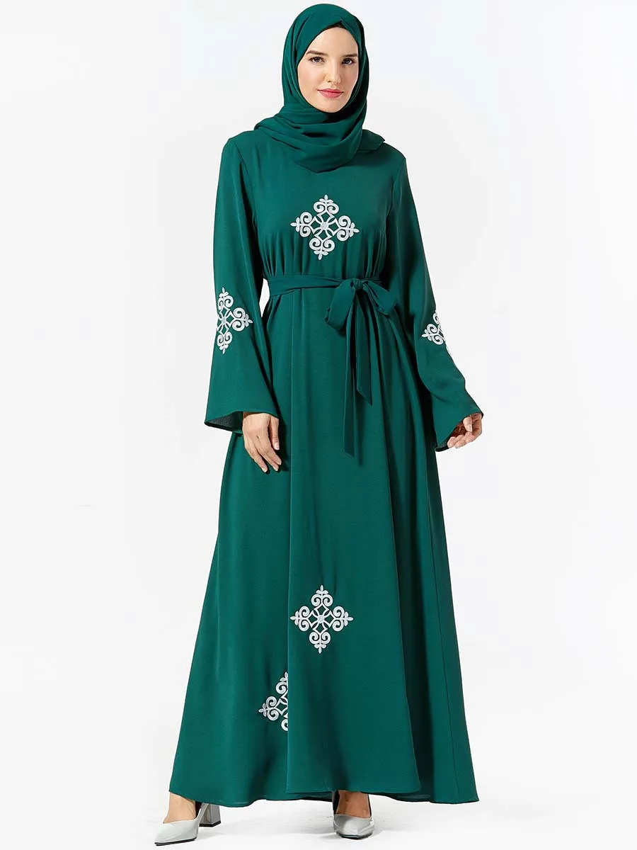 only dress Абайя, турецкий халат, Дубайский хиджаб, мусульманское платье, кафтан, мусульманская одежда, кафтан, марокаин, джилбаб, Tesettur Elbise Baju, мусульманский, Wanita - Цвет: only dress