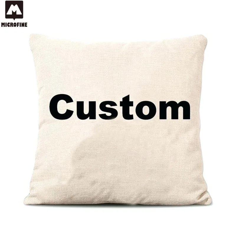 

Microfine Custom Cushion Cover Pillowcases Decorative Pillows For Sofa Linen Cotton Throw Pillow Covers 40x40/50x50/45x45cm 2019