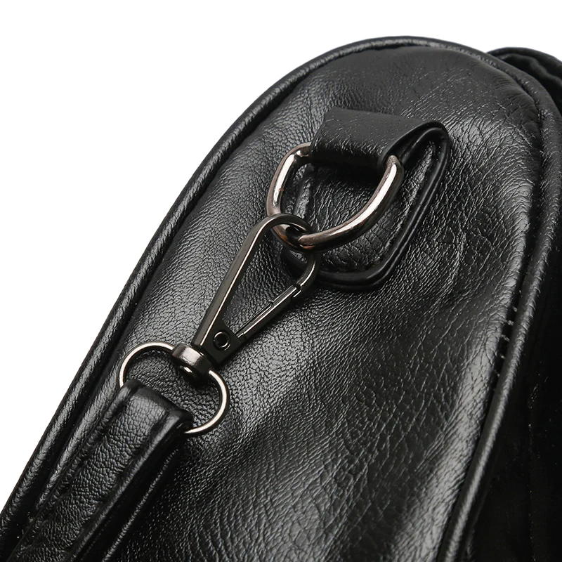 

Black Quality Leather Shoulder Messenger Bags For Women Fashion Zipper PU Small Crossbody Bag Ladies Vintage Handbag Plaid Totes