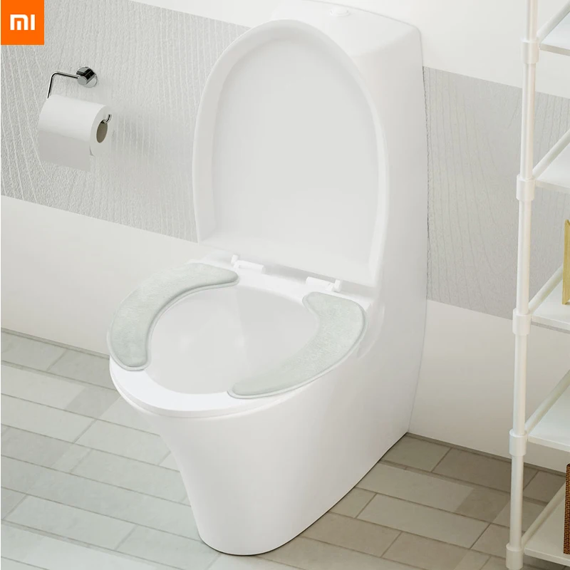 Xiaomi Youpin сиденье для унитаза 1 пара из отборной фланели без следов адсорбции легко снимать и мыть переносной теплый для famlily зима