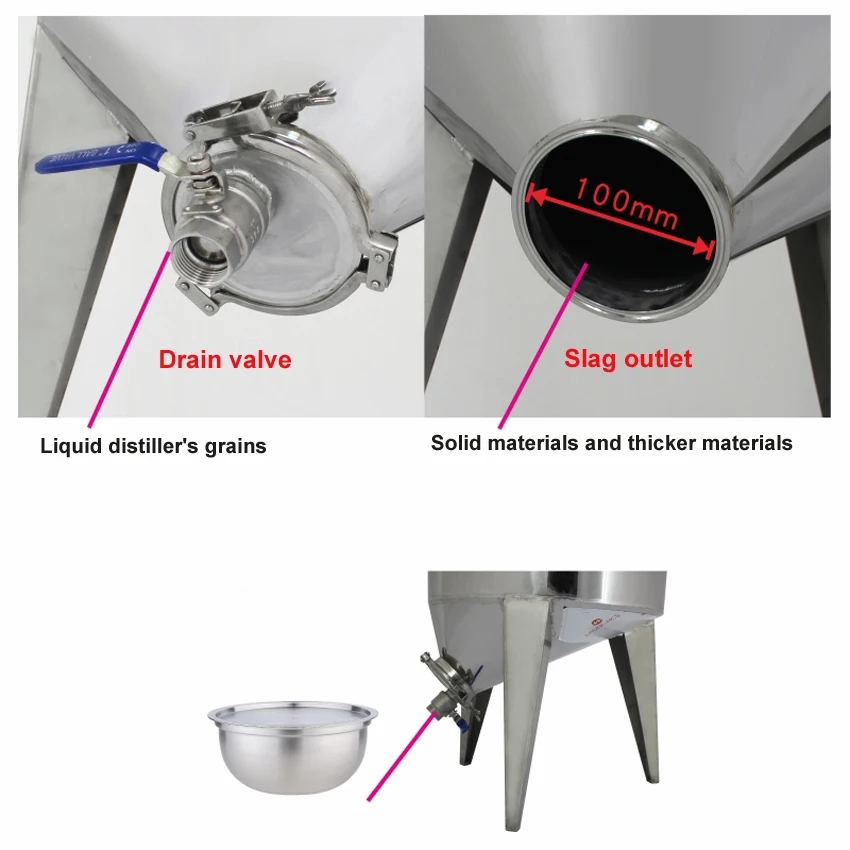 Баррель для хранения вина из нержавеющей стали 100л ферментатор резервуар