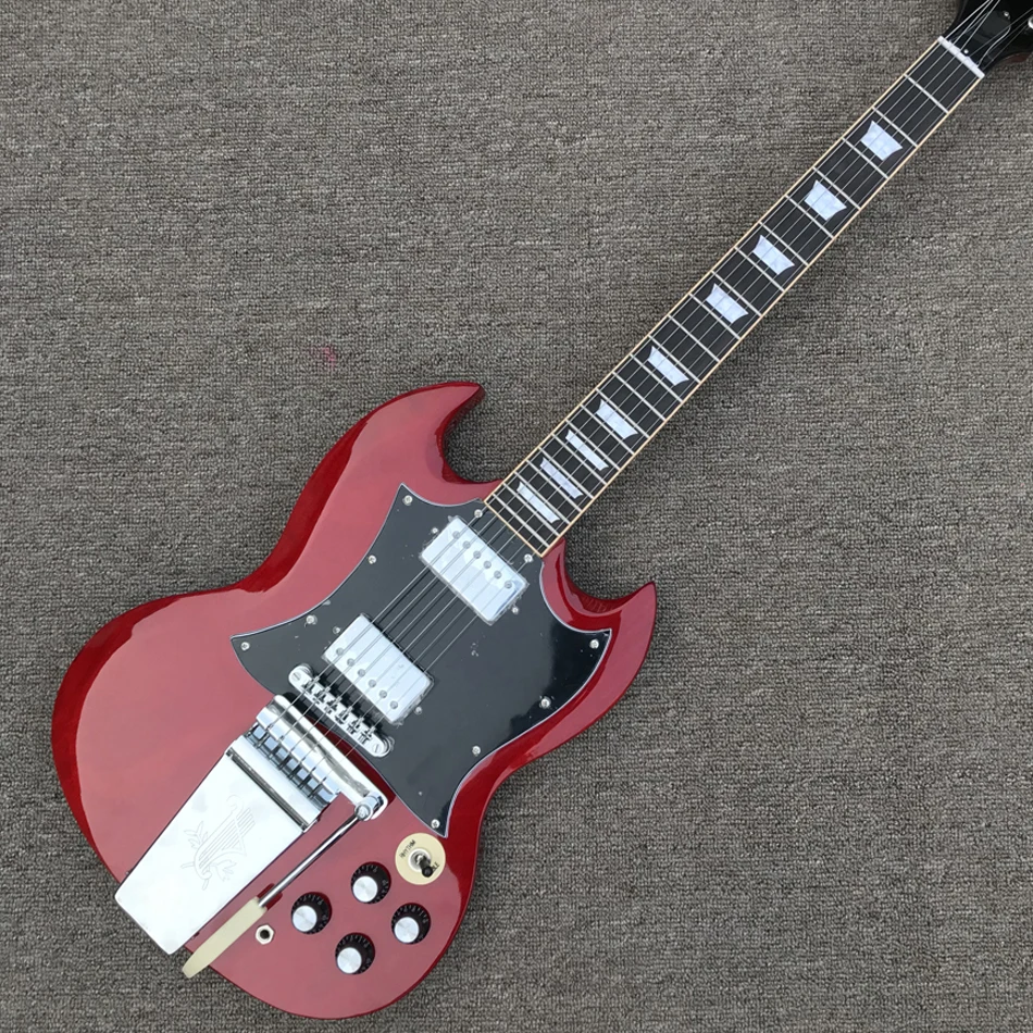 

Rosewood fingerboard electric guitar, Cream Frets binding, Tremolo system electric guitar, Free shipping