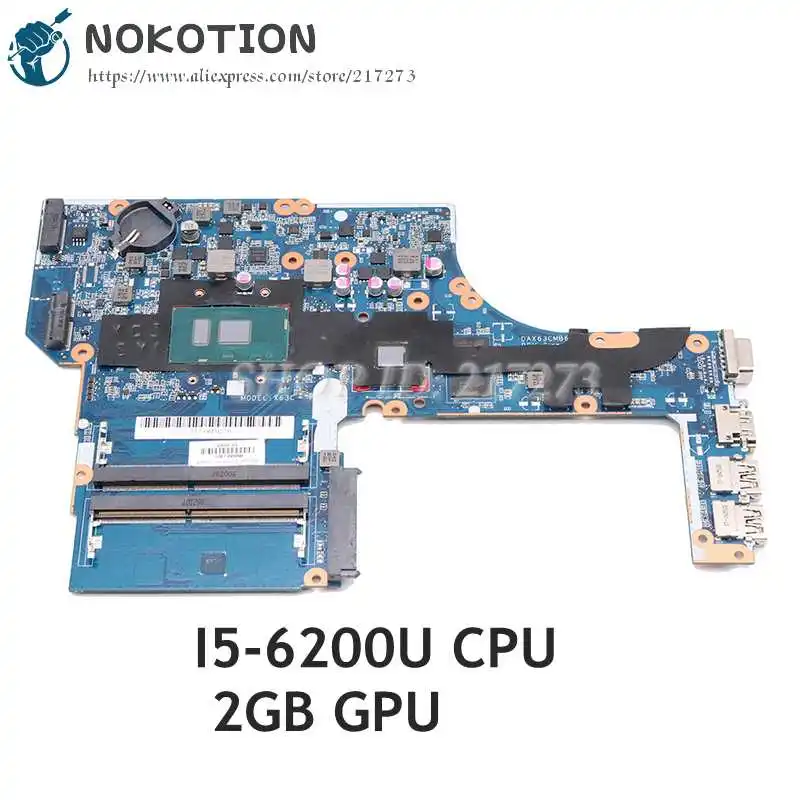 

Материнская плата NOKOTION для ноутбука HP ProbBook 450 G3 SR2EY I5-6200U CPU DDR4 2G GPU 855562-601 855562-001 DAX63CMB6C0