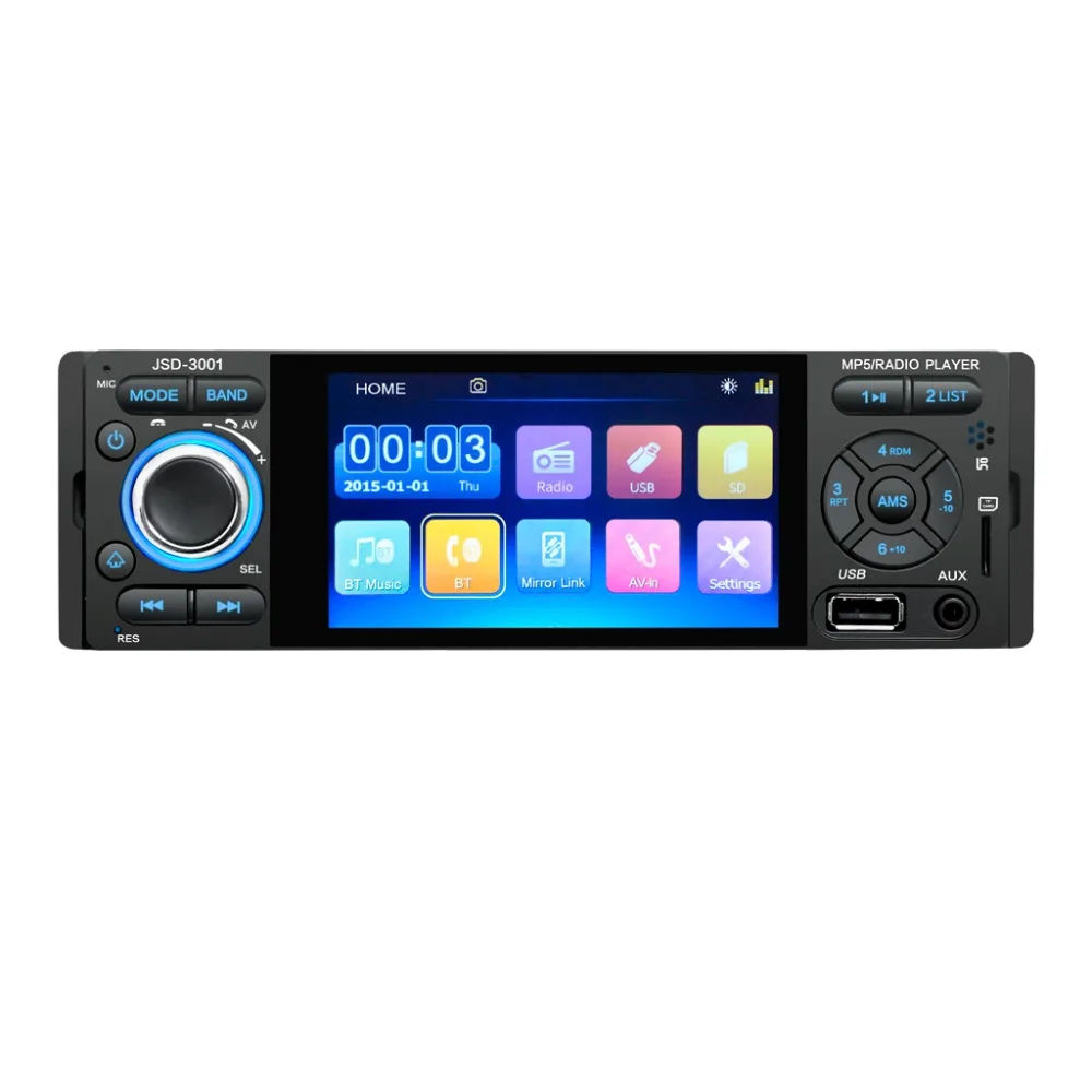 LTBFM " сенсорный экран автомобиля стерео Bluetooth автомобиля Радио 1 Din Зеркало Ссылка Авторадио аудио MP5 видео плеер USB/MP3/TF JSD3001 радио