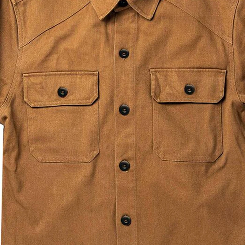 Winter Fall Men‘s Thickening Oversized Shirt  Brushed Cargo Pocket Plaid Shirt Coat Retro Long-Sleeved Shirt Autumn Jacket