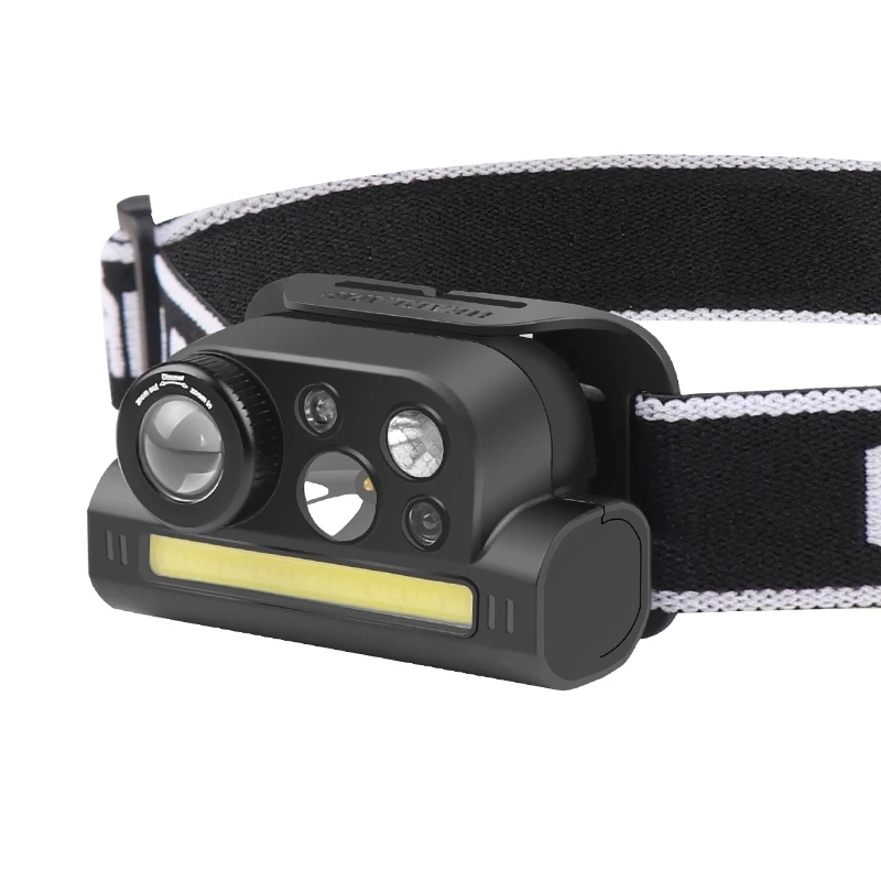 

USB Перезаряжаемый широколучевой супер яркий XPG + XPE + COB + светодиодный налобный фонарь, регулируемый налсветильник ный фонарь для рыбалки и бе...