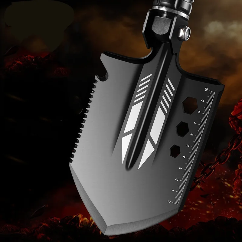 구매 야외 긴급 도끼 삽 키트 군사 접는 삽 Multitool 운반 파우치 휴대용 전술 도구