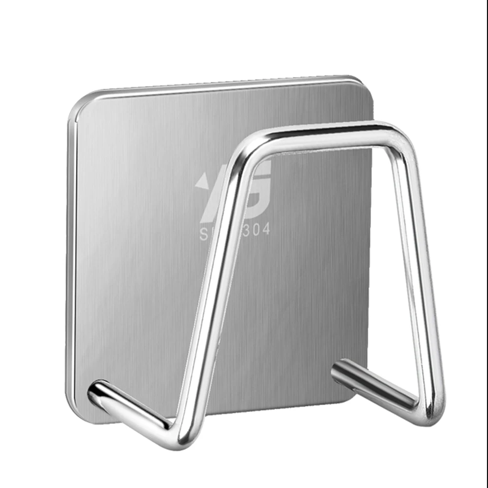 

Стеллаж для губки из нержавеющей стали 304, неперфорированный крючок для посуды, многофункциональный стеллаж для хранения губки