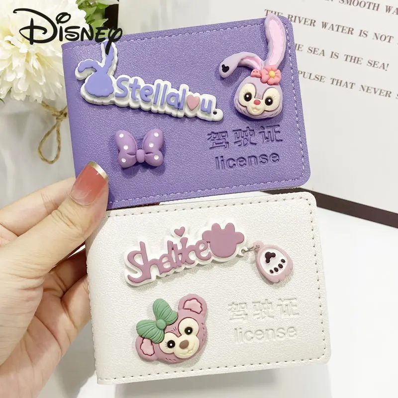 

Disney 2021 New Frozen Cartoon Cute Lady Card Case ID Card Credit Card Protective Case Fashion Driver's License Leather Case