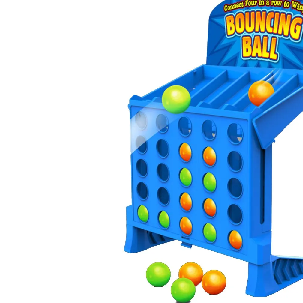 

Bouncing Linking Shots Educational Toys Children'S Portable Jump Ball Four-Line Board Game Toy For Children